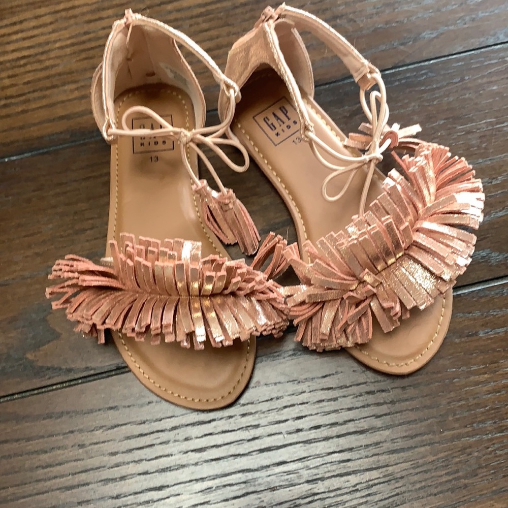 Gap Rose Gold Sparkle Sandals 13